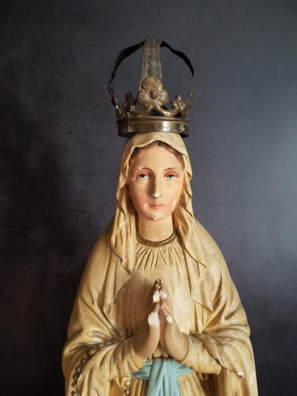 Antique small crown for Mary, Saints and religious statues