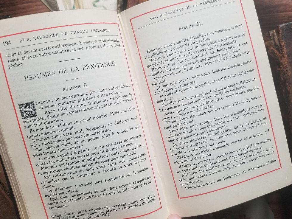 Thumbnail: Antique book 'Les plus belles prières de Saint Alphonse de Liguori" in French