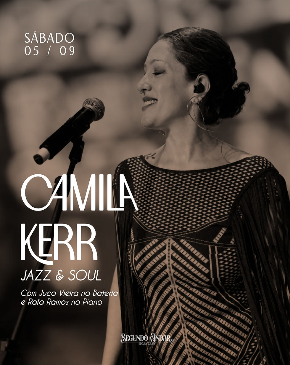 Pocketshow "CAMILA KERR - JAZZ & SOUL SESSIONS" - Voz, Piano e Bateria em Uma Noite Intimista