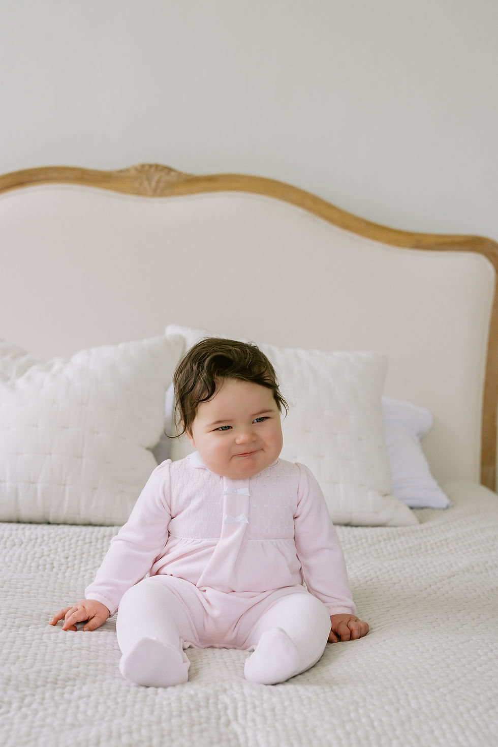 Thumbnail: Hattie - Pink Bow Babygrow
