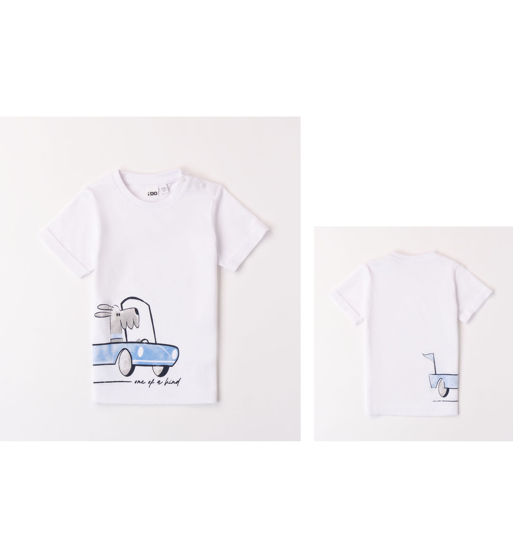 iDO - White Dog in Car T-Shirt