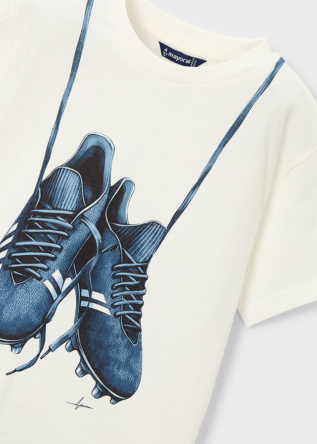 Thumbnail: Mayoral - Cream Boots T-Shirt