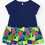 Thumbnail: Tuc Tuc  - Navy Dress with yellow star and floral skirt