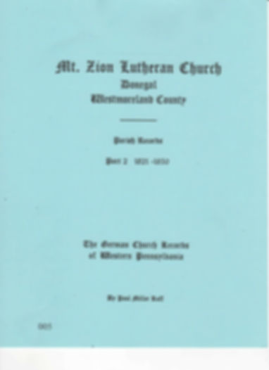 [005] Mount Zion Lutheran church 1821 to 1850
