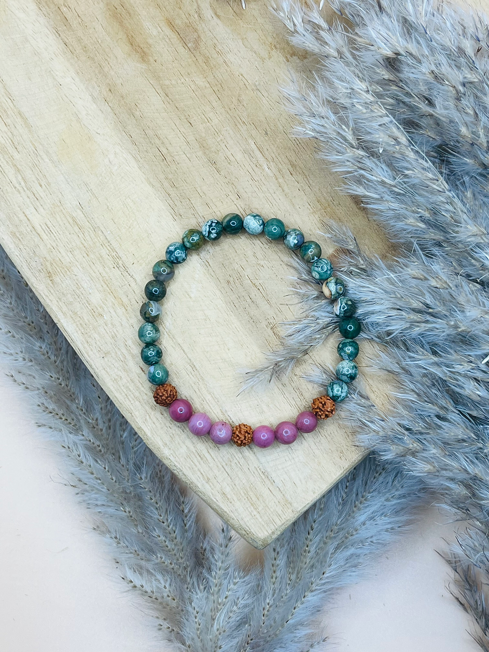 Miniaturbild: Armband "Geduld" Regenwald-Rhyolith Thulit