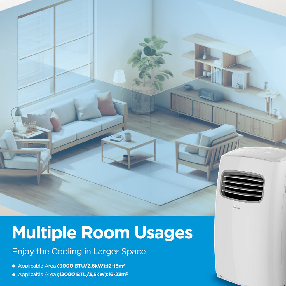 Thumbnail: Midea Premium Portable Air Conditioner WiFi - 9000 BTU MPPFA1