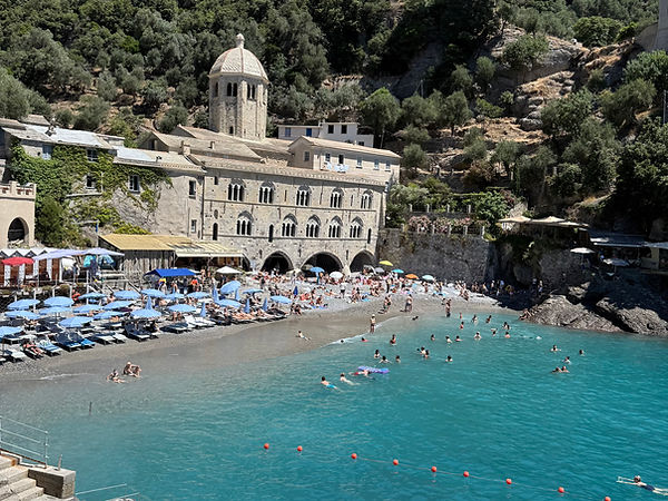Italian Riviera beach in Italy