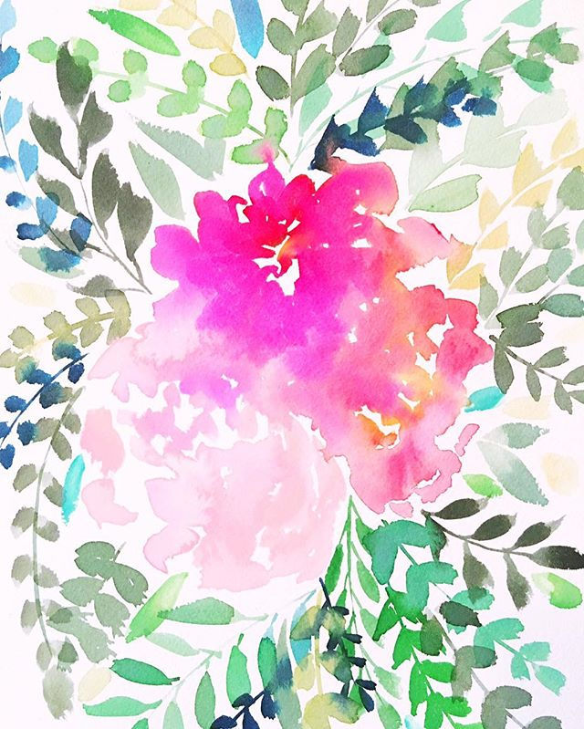 So glad it’s Friday 🌸 ———————————————————————_#watercolour #handlettering #ohwowyes #lettering #flo