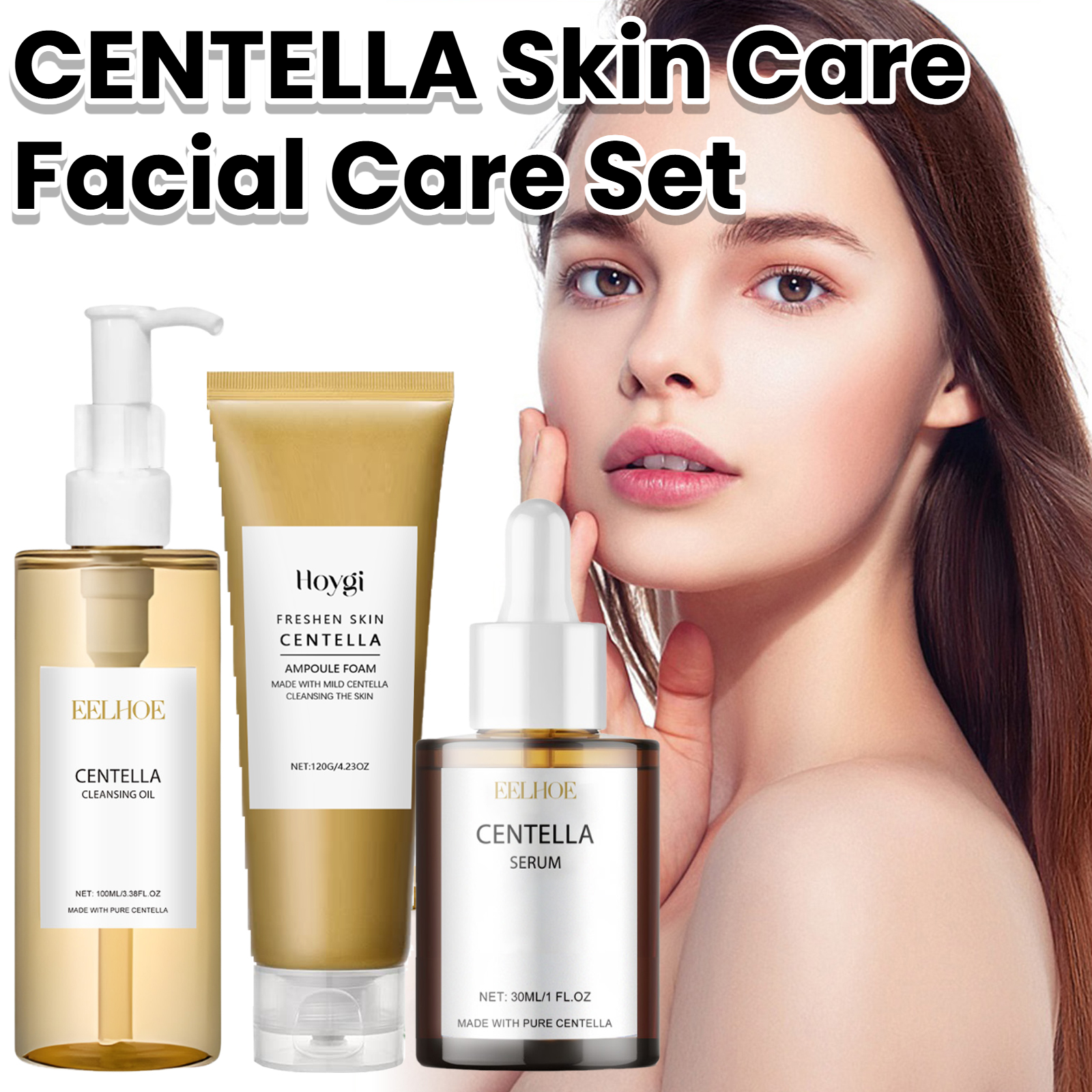 Óleo Demaquilante Suave e Calmante e Sabonete Facial Centella