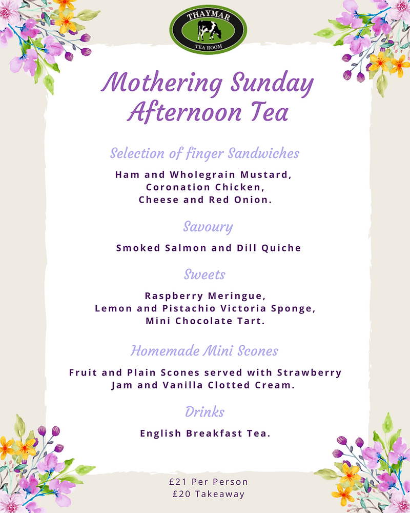 mothering sunday afternoon tea