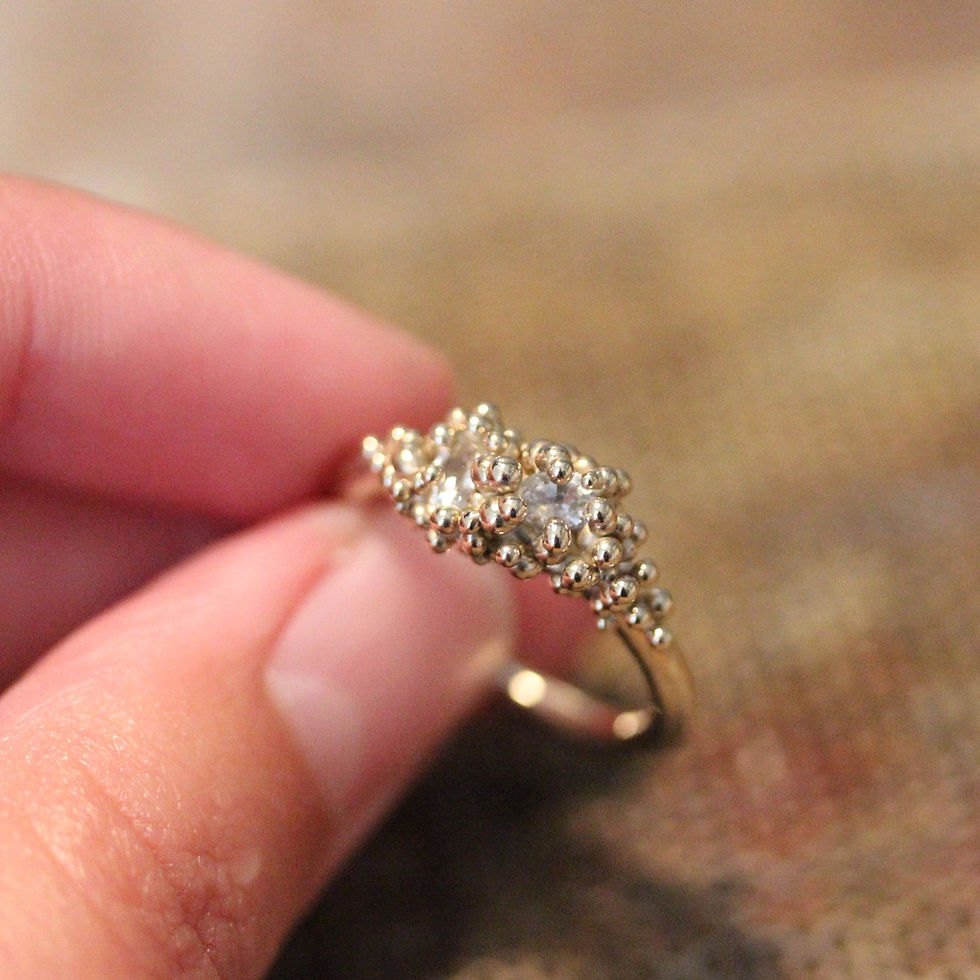 Thumbnail: White Sapphire Duo Ring