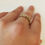 Thumbnail: chunky pitted yellow gold ring