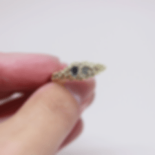 Granulated Sapphire Duo Ring