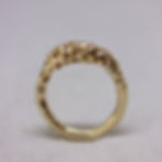 chunky pitted yellow gold ring