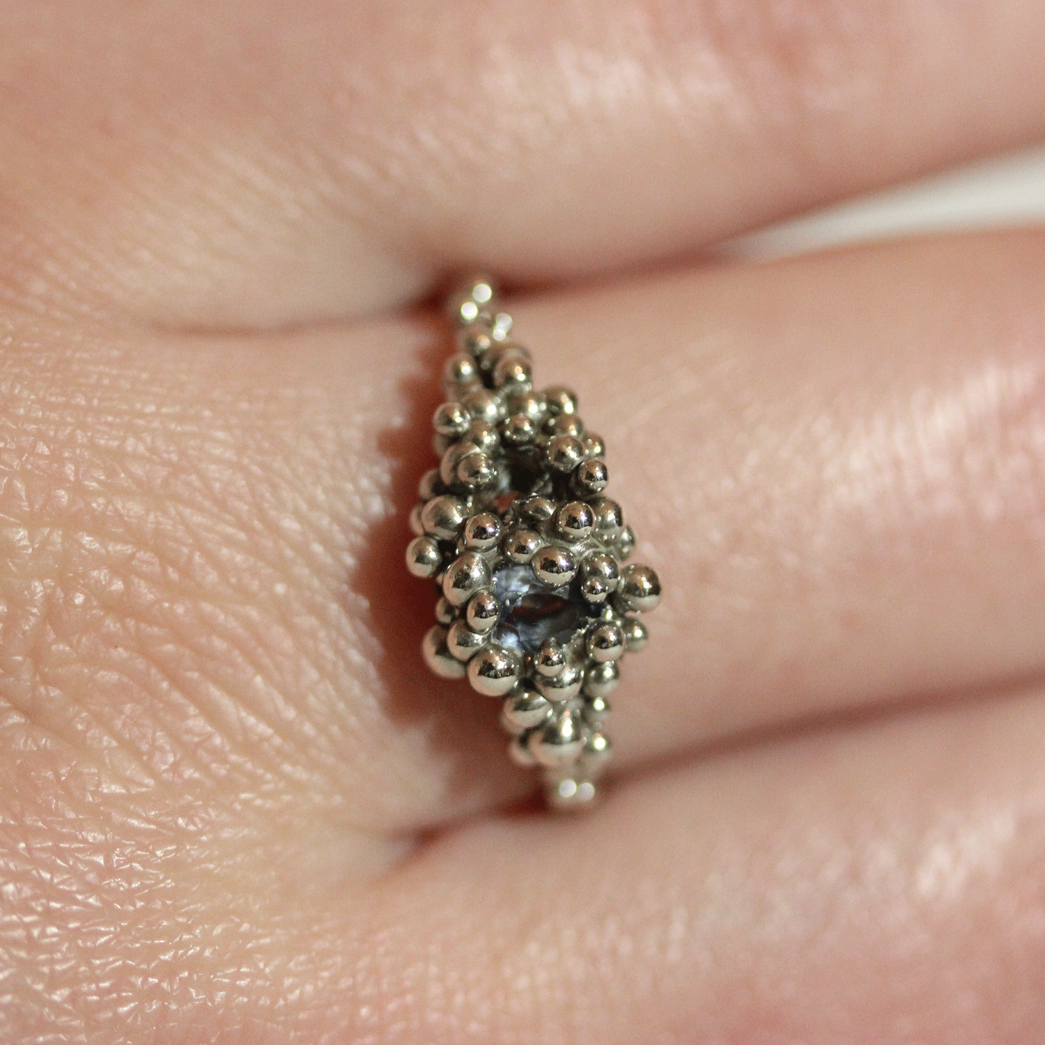 Thumbnail: Grey Sapphire Duo Ring