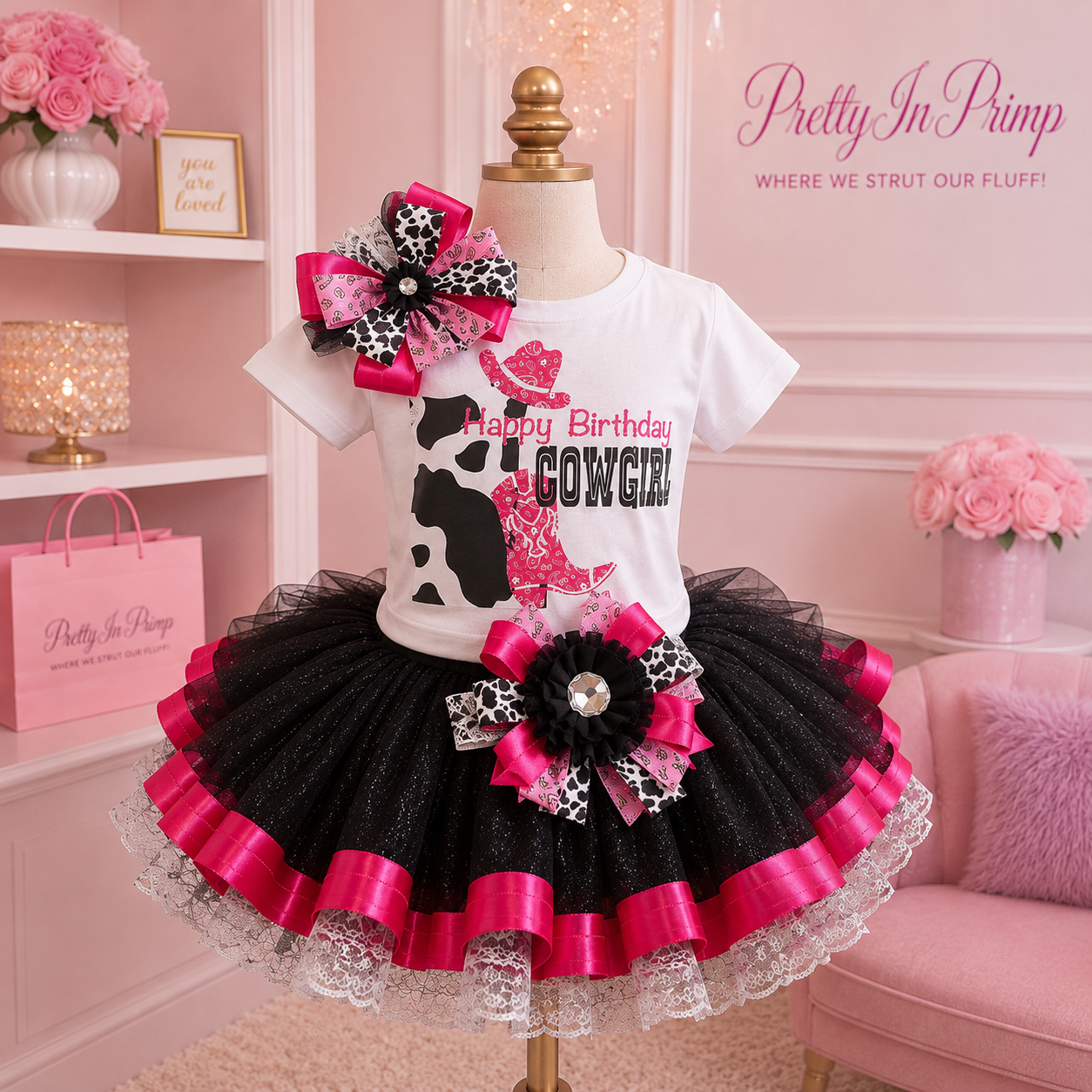 Lace & Ribbon Trim Tutu Set