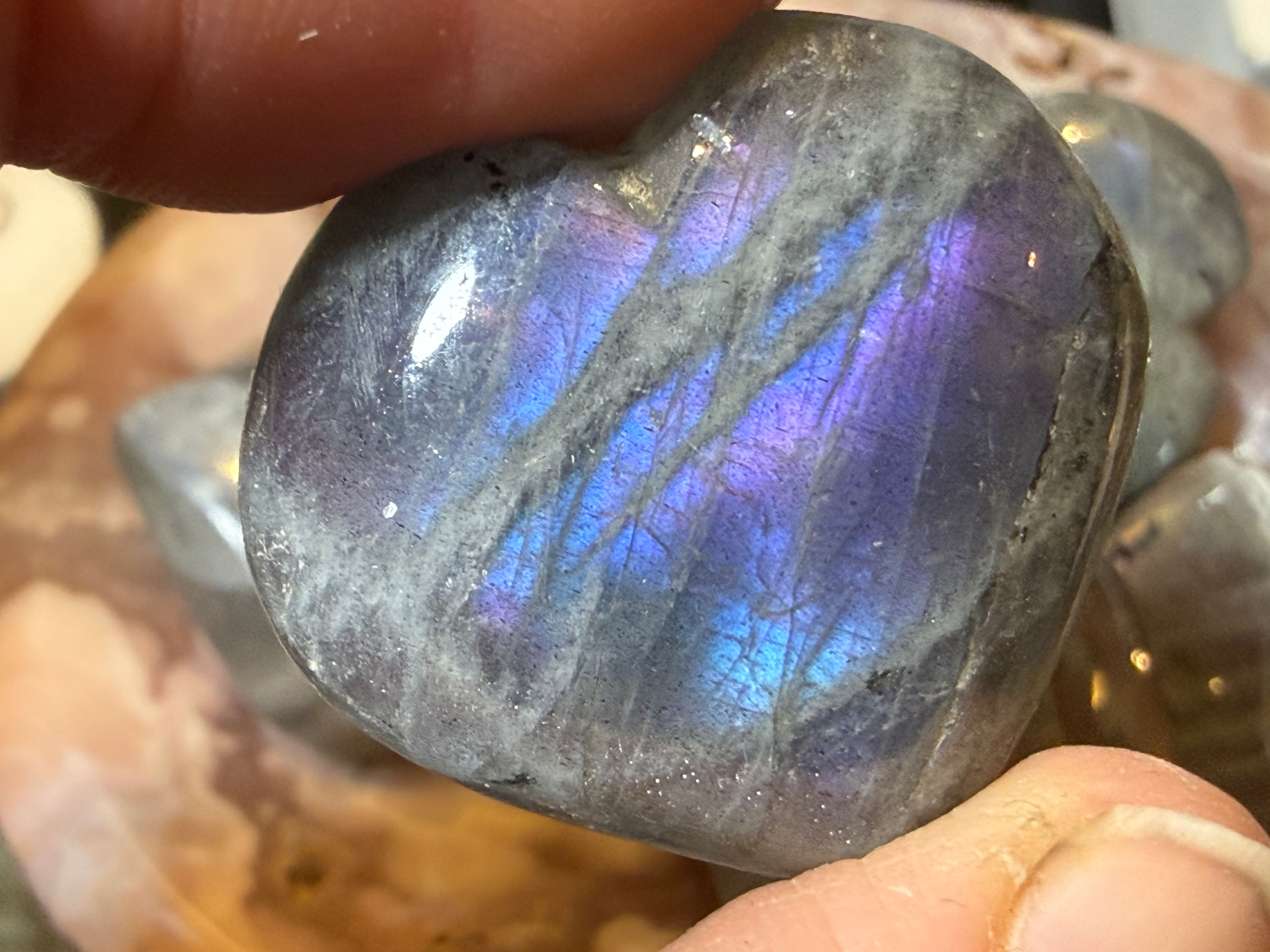 Purple Labradorite Heart 1”