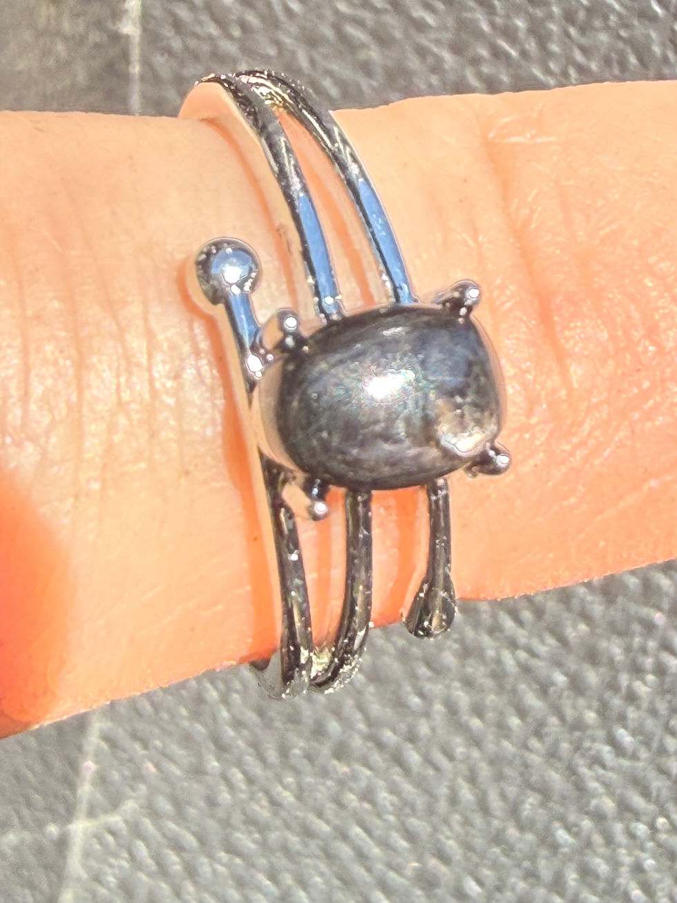 Thumbnail: Hyopersthene Ring, Adjustable