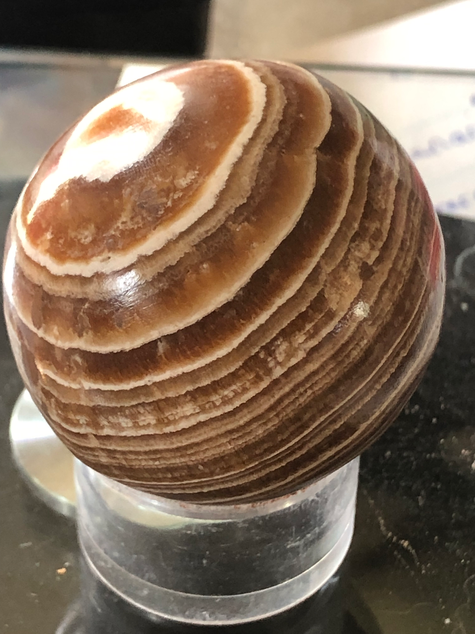 Thumbnail: Brown aragonite sphere