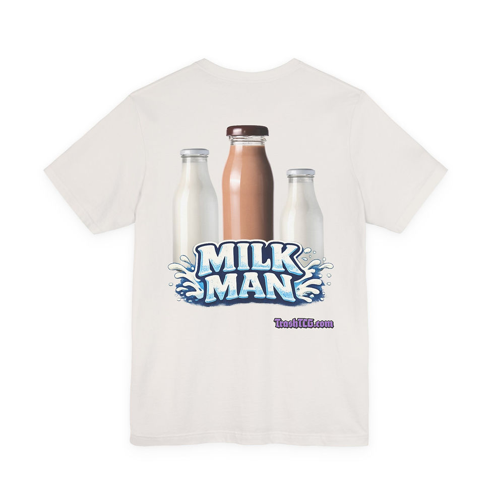 Thumbnail: Milk Man Graphic Tee — Retro Milk Bottle Design
