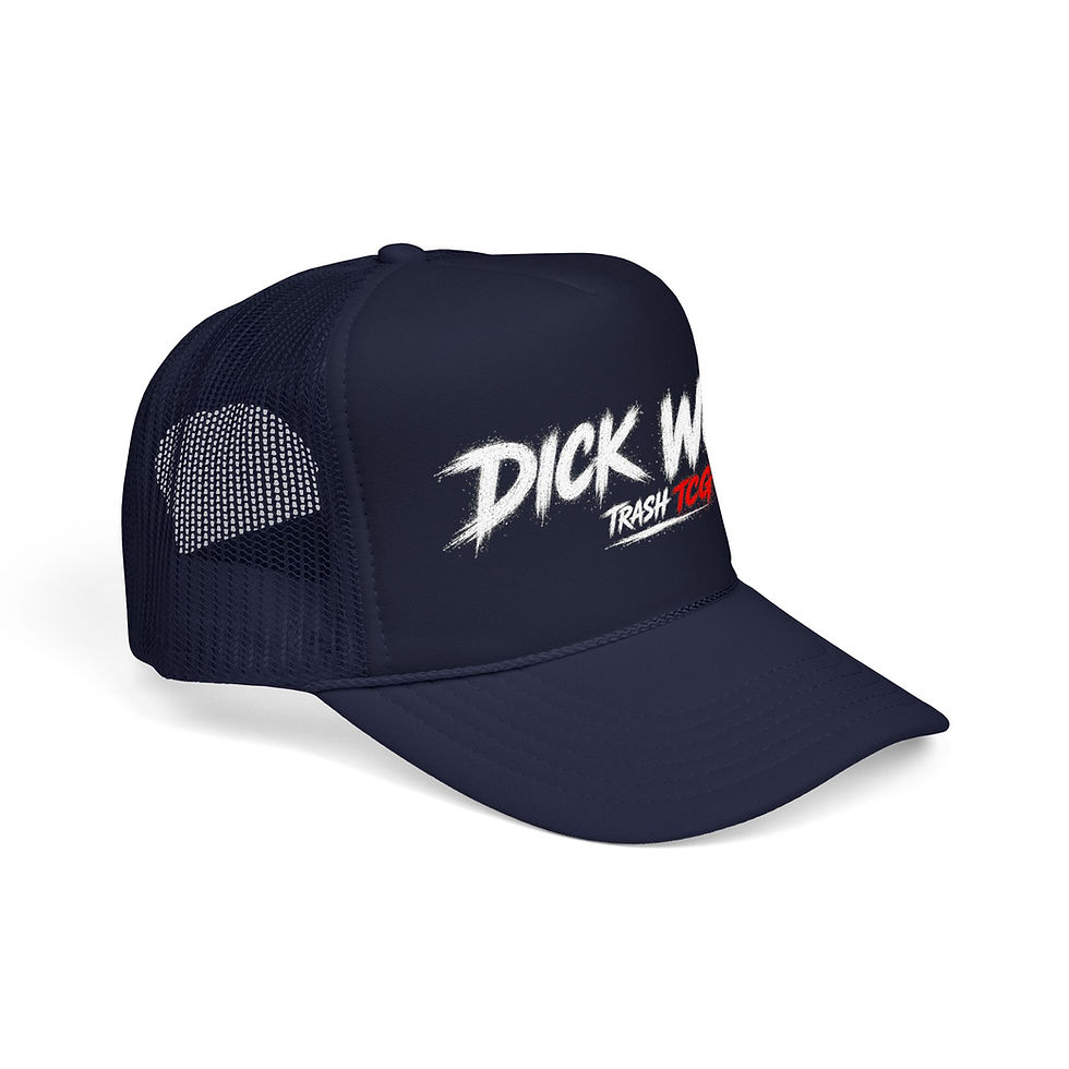 Thumbnail: Dick Wolf Trucker Hat – Bold Foam Mesh Cap with ‘Trash 100’ Graphic