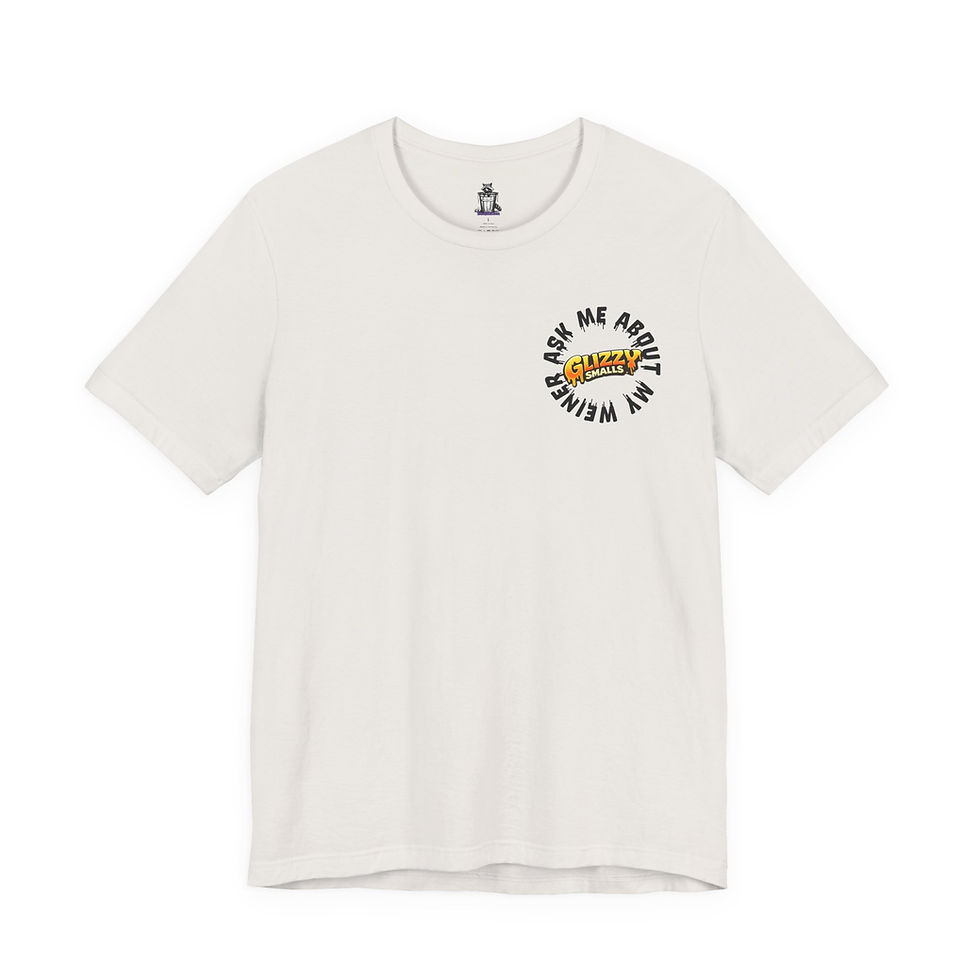 Thumbnail: Glizzy Smalls Hot Dog Tee — 'Ask Me About My Wiener' Graphic T-Shirt