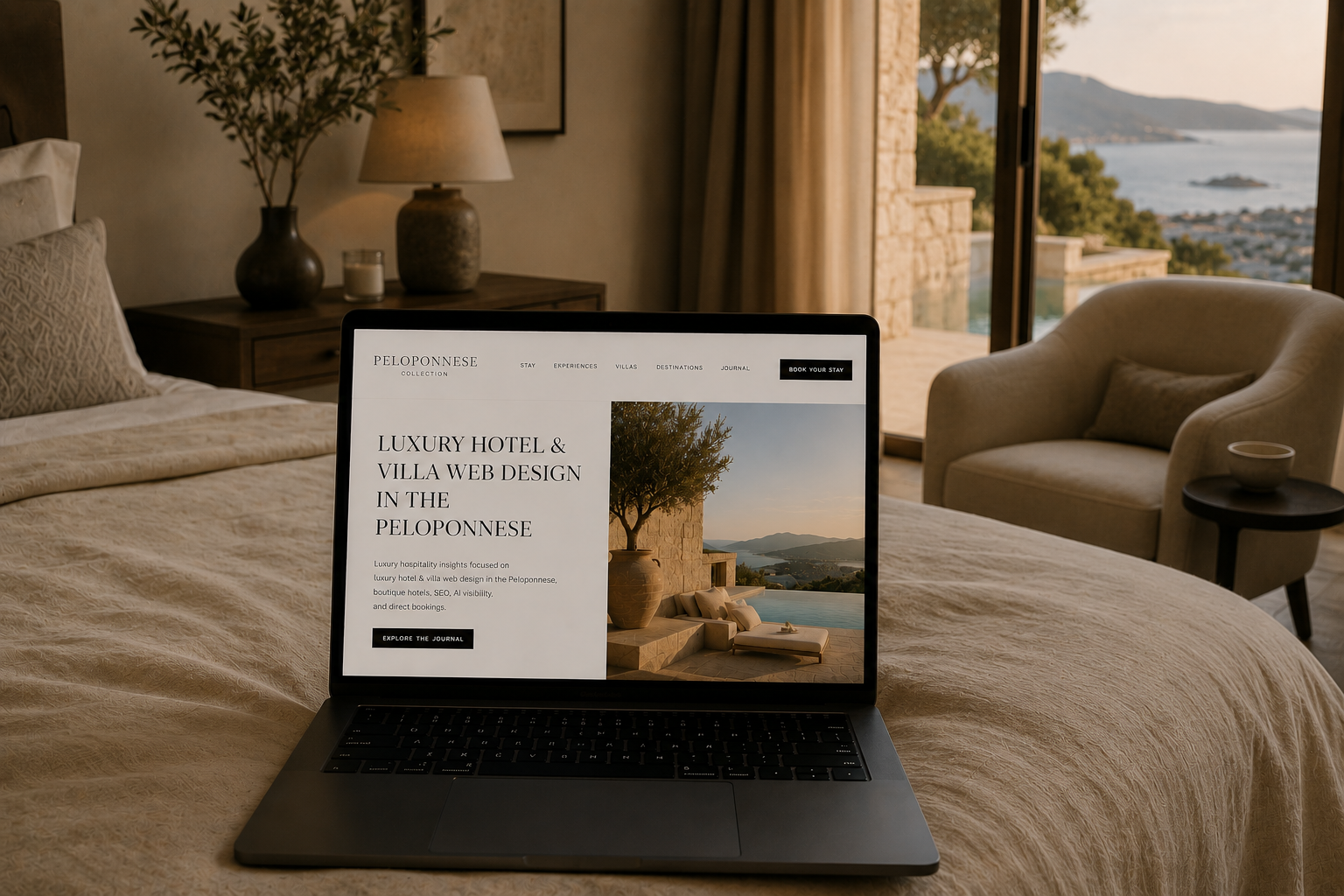 Diseño web de hoteles y villas de lujo en el Peloponeso