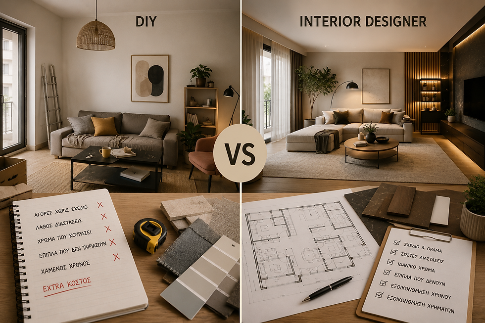 DIY ή Interior Designer; Τι Επιλέγουν Αυτοί που Έκαναν και τα Δύο στη Θεσσαλονίκη