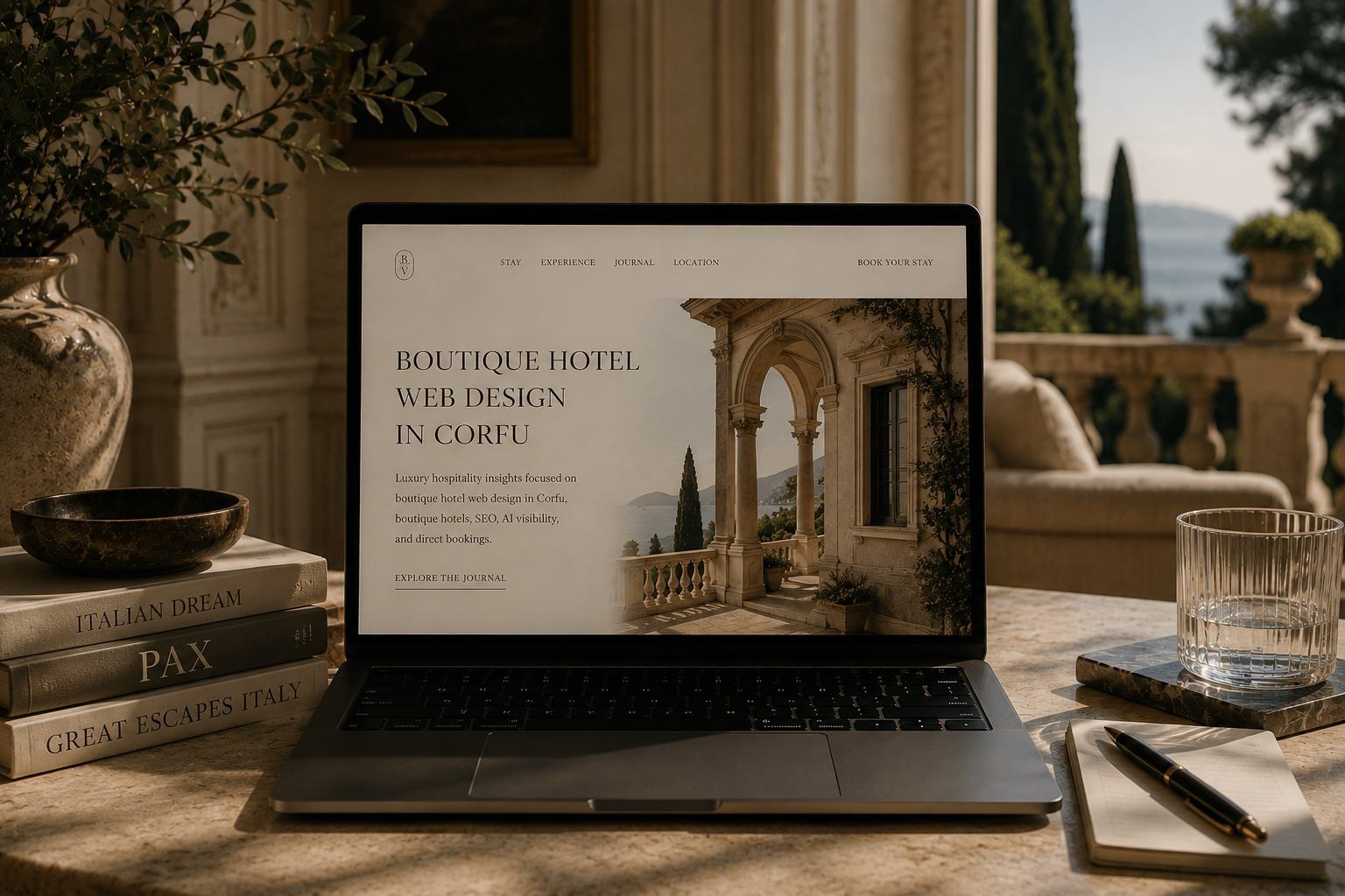 Boutique-Hotel-Webdesign auf Korfu