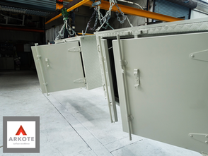 An excellent result 👌 of recently coated Explosive Boxes using #Tuffkote by #Arkote coating system 🤛🤜.
