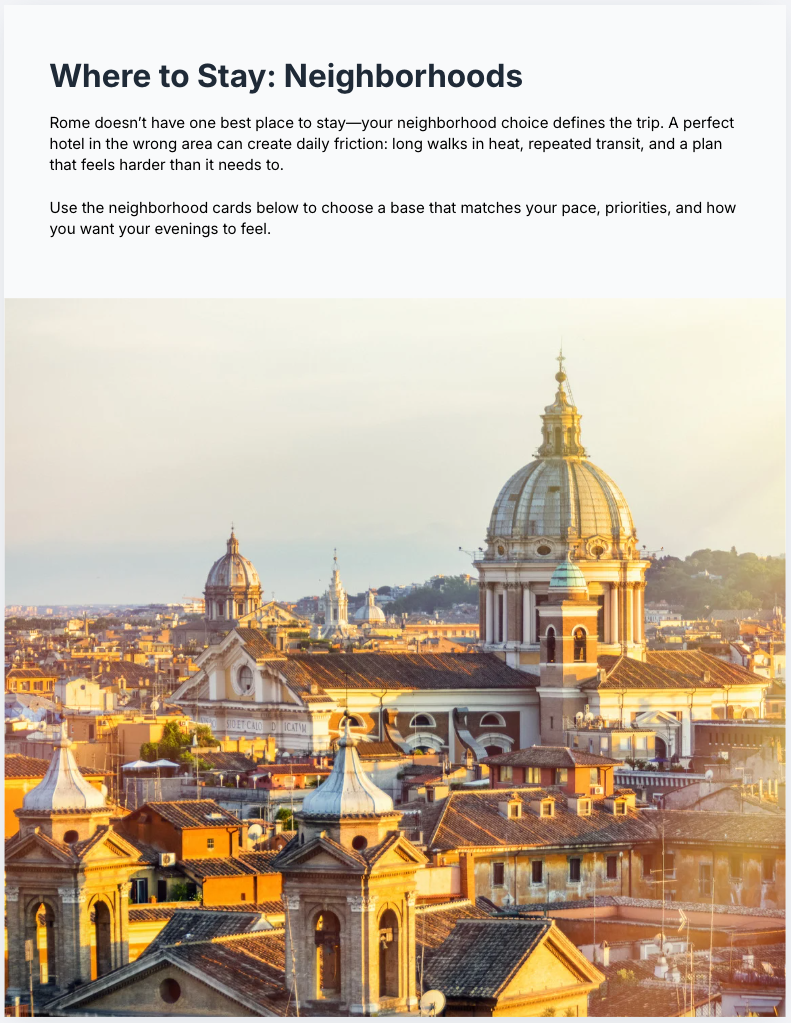 Thumbnail: Rome neighborhoods guide where to stay and explore