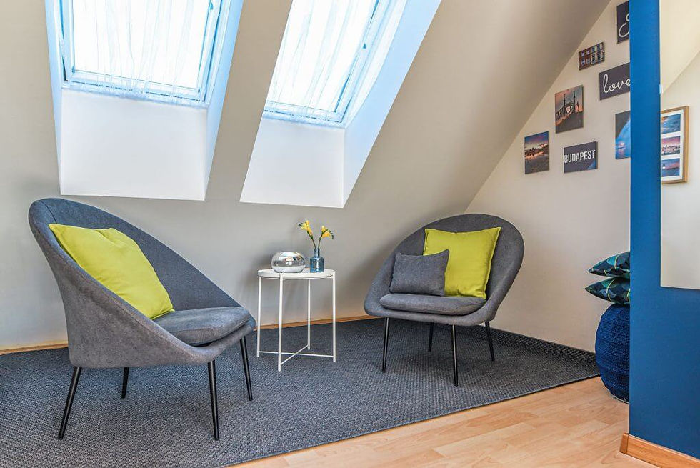 Patent Budapest coaching helyszín – Csalogány utca, modern konzultációs szoba