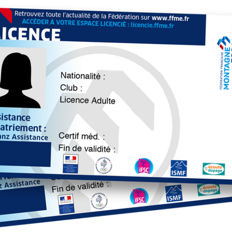Licence FFME 2024-2025