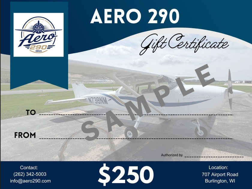 $250 Aero 290 Gift Certificate