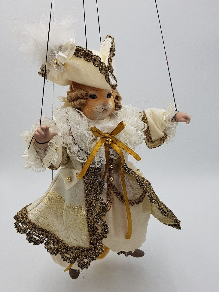 Miniatura: Venetian Cat Marionette 17th Century Dress Male