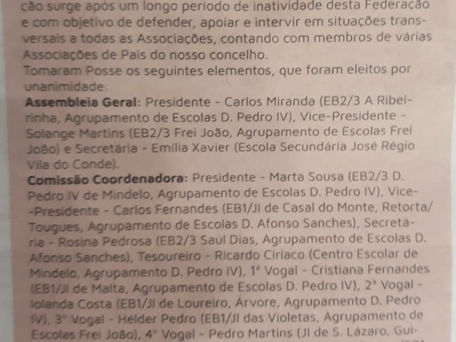 Nota de imprensa sobre a activação da FapConde