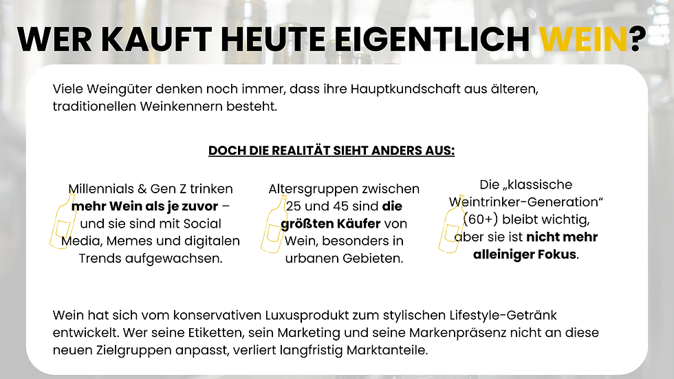 Wer kauft heute eigenlich Wein? Die Übersicht mag einige überraschen!