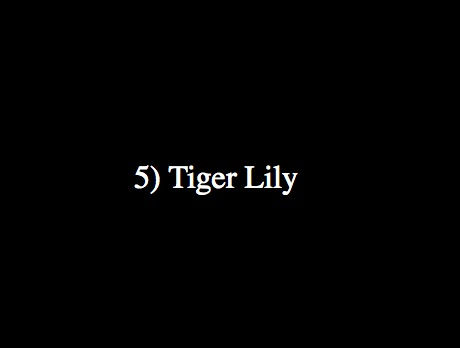 5) Tiger Lily