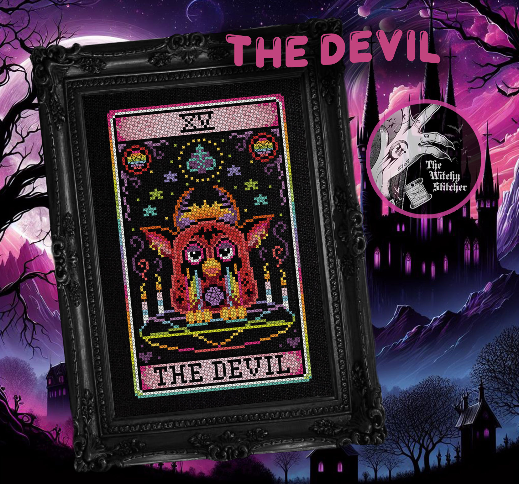 The Devil ~ Nostalgic Tarot ~ PDF Pattern