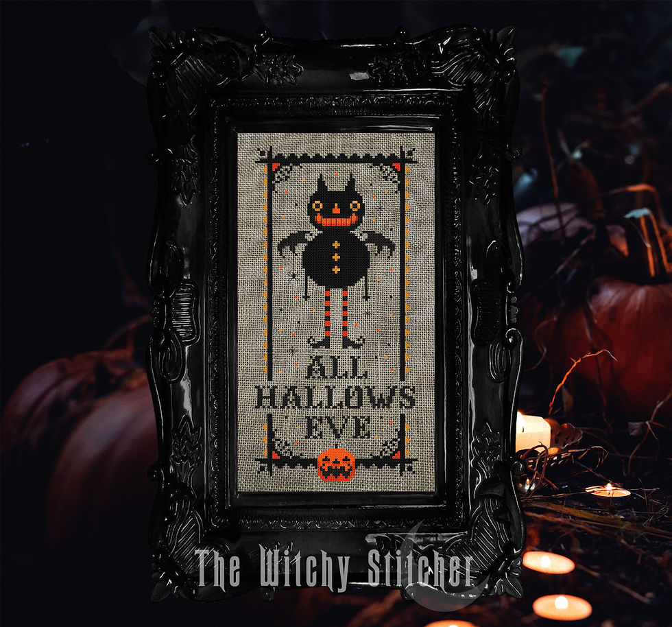 Thumbnail: All Hallows Bat ~ Vintage Halloween Set ~ PDF Pattern