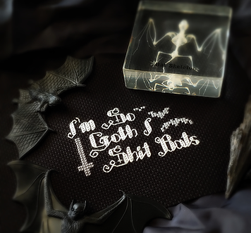 Image of I'm So Goth cross stitch