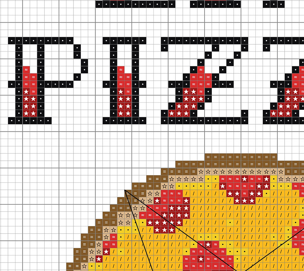 Thumbnail: Eat Pizza Hail Satan ~ PDF Pattern