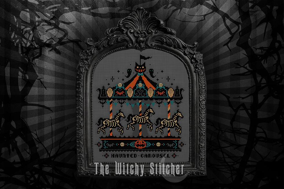 Thumbnail: Vintage Haunted Carousel ~ PDF Pattern