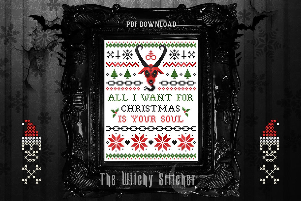Thumbnail: All I Want For Christmas Is Your Soul ~ PDF Pattern