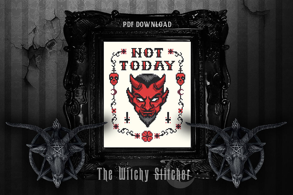 Thumbnail: Not Today Satan ~ PDF Pattern