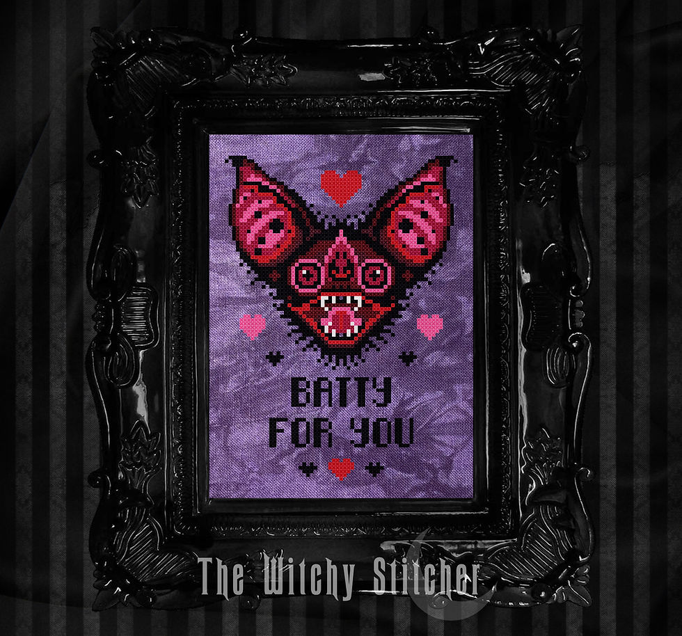 Thumbnail: Batty For You ~ Valloween ~ PDF Pattern