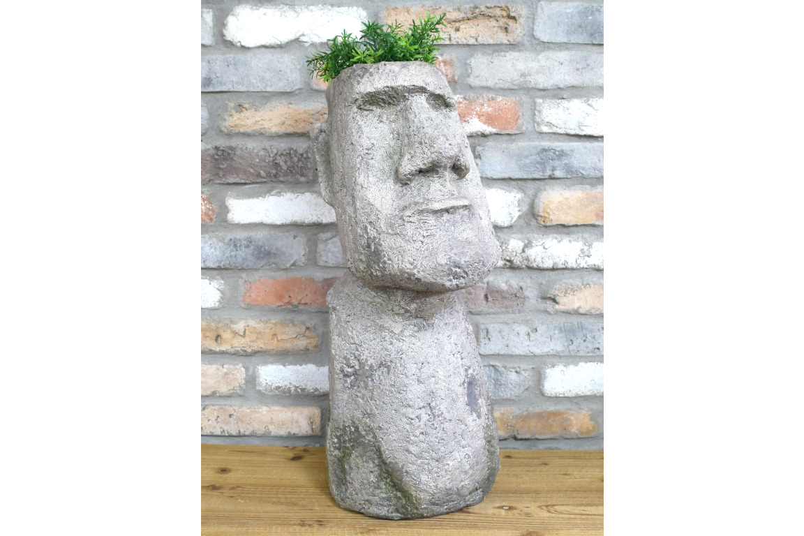 Easter Island Head Plant Pot - Tall