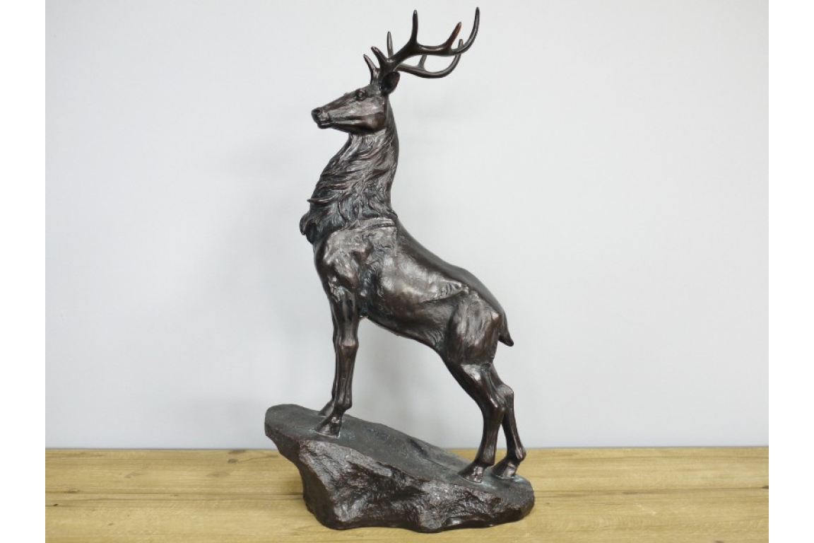 Stag On Plinth - Desk / Shelf Ornament