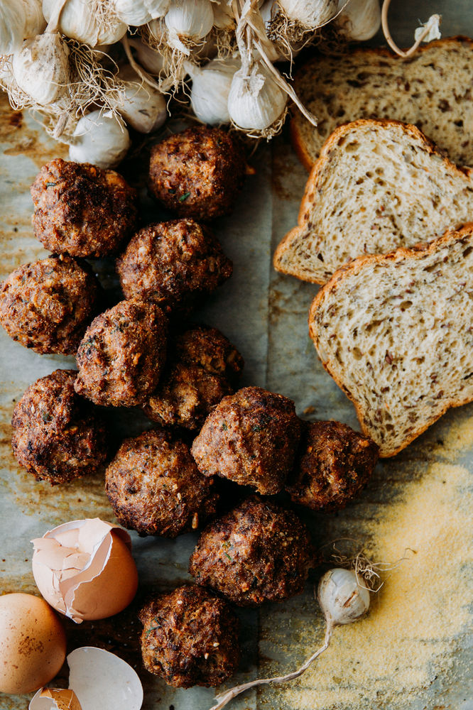 Cornmeal meatballs