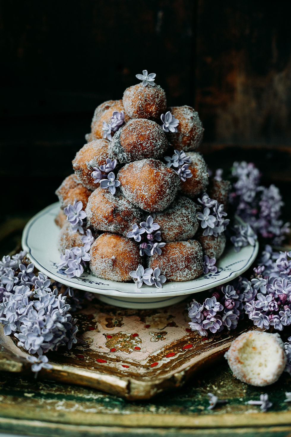lilac and lemon zeppoli